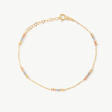 Tricolor Ball Beaded Bracelet