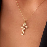 Unique Cross Necklace with Diamond