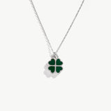14K Solid Gold Four Leaf Clover Necklace