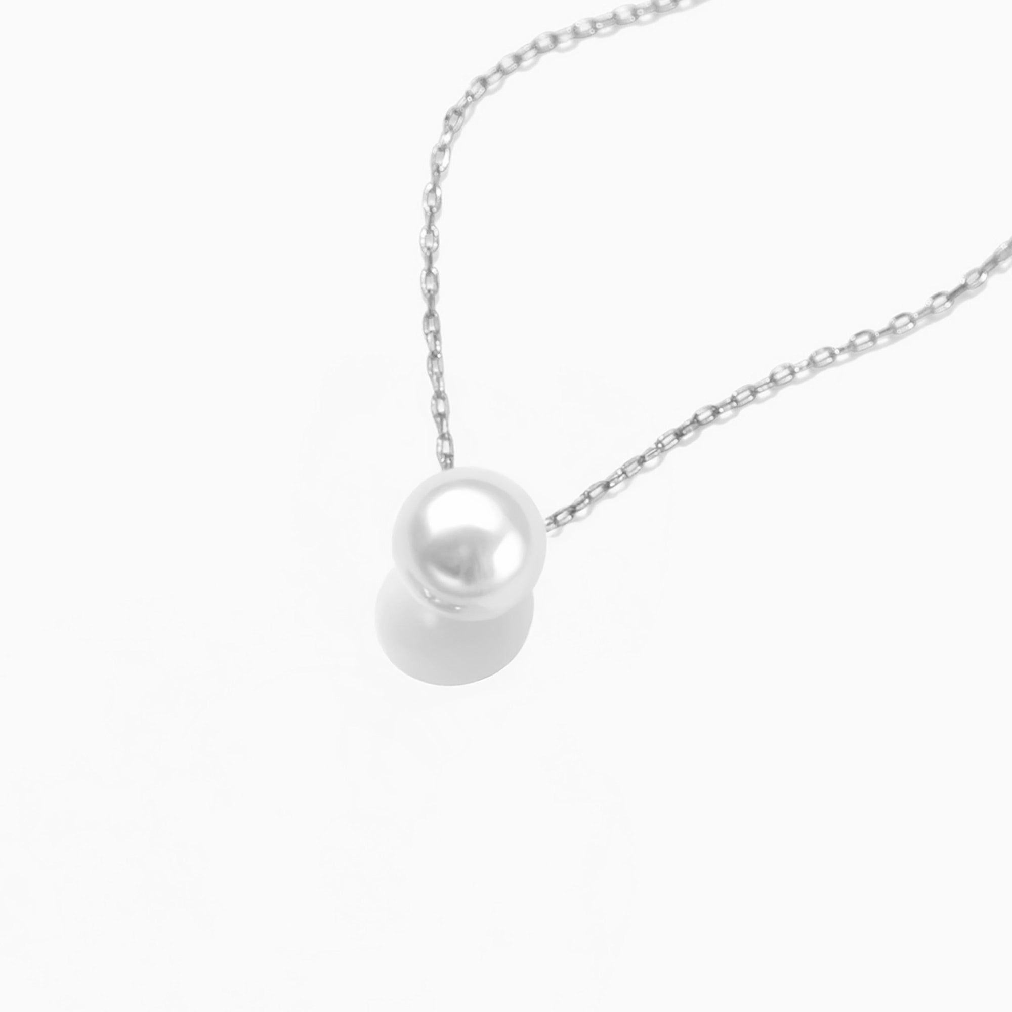 14K Real Solid Gold Pearl Necklace