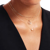 14K Real Solid Gold Pearl Necklace – Bridal & Everyday Necklace