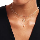 14K Real Solid Gold Pearl Necklace – Bridal & Everyday Necklace