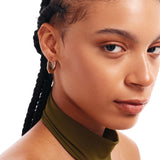 14K Solid Gold Octagon Hoops: Geometric Earrings