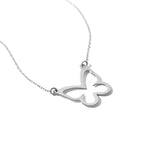 14K Solid Gold Butterfly Necklace