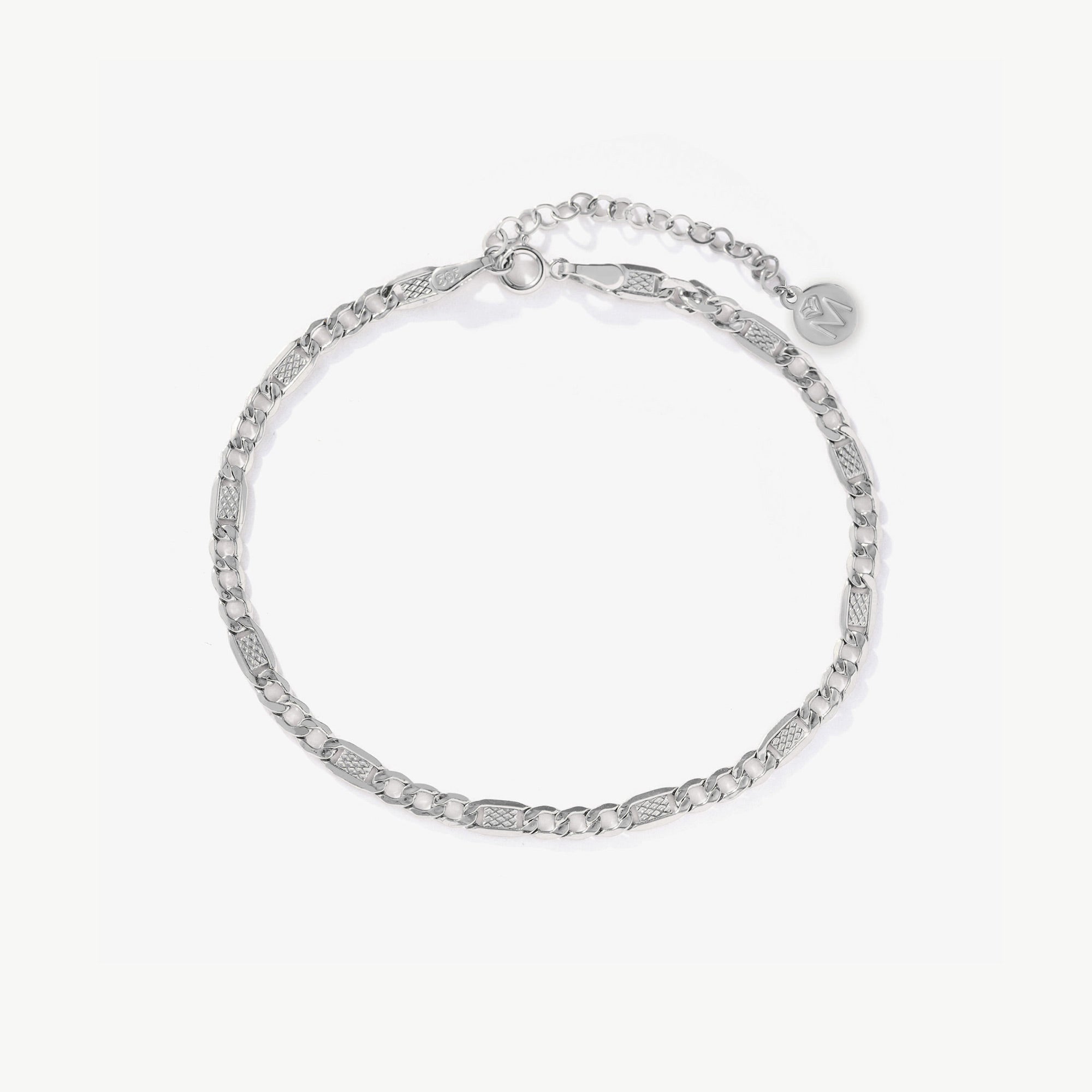 14K Solid Gold Figaro Bracelet