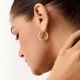 14K Solid Gold Bold Hoop Earrings