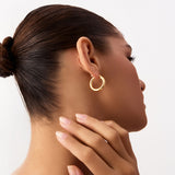 14K Solid Gold Bold Hoop Earrings