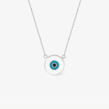 14K Solid Gold Evil Eye Protection Necklace