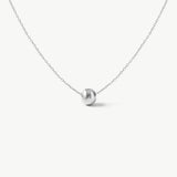 14k Solid Gold Floating Ball Necklace