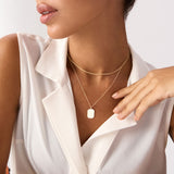Customized Initial Tag Necklace