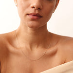 14K gold beaded necklace with smooth gold ball chain, available in 14, 16, 18, and 20-inch lengths, perfect for layering or wearing solo as a minimalist statement piece. Ideal gift for her, offering elegance and versatility.