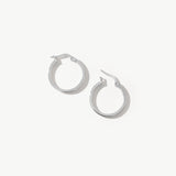 14K Solid Gold Plain Hoop Earrings