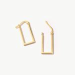 14K solid gold rectangular hoop earrings featuring a minimalist and modern geometric design. These square-shaped hoops are perfect for adding a bold yet elegant touch to everyday outfits, blending timeless style with a contemporary edge.