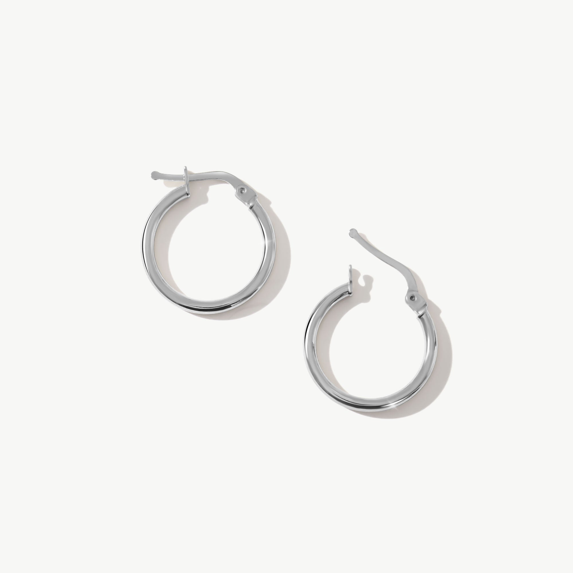 14K Solid Gold Dainty Huggie Hoop Earrings