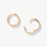 14K Solid Gold Dainty Huggie Hoop Earrings