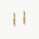14K Solid Gold Dainty Huggie Hoop Earrings