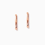14K Solid Gold Dainty Huggie Hoop Earrings