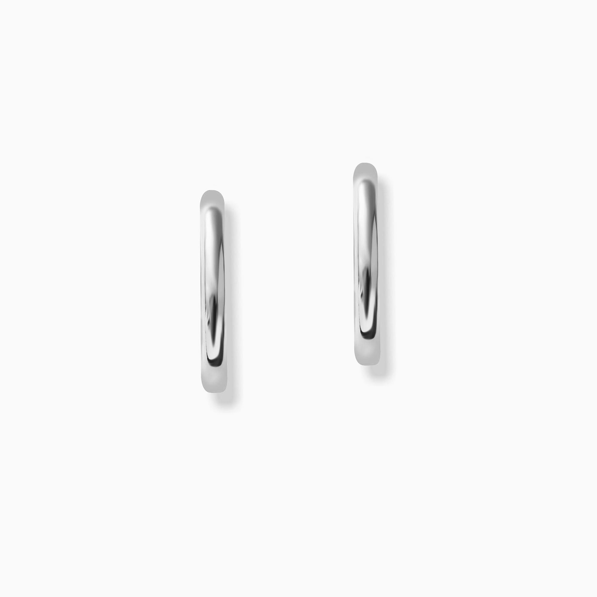 14K Solid Gold Dainty Huggie Hoop Earrings