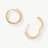 14K Solid Gold Small Hinged Huggie Hoops