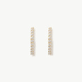 14K Solid Gold Small Hinged Huggie Hoops
