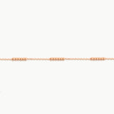 14k Solid Gold Tricolor Ball Beaded Bracelet