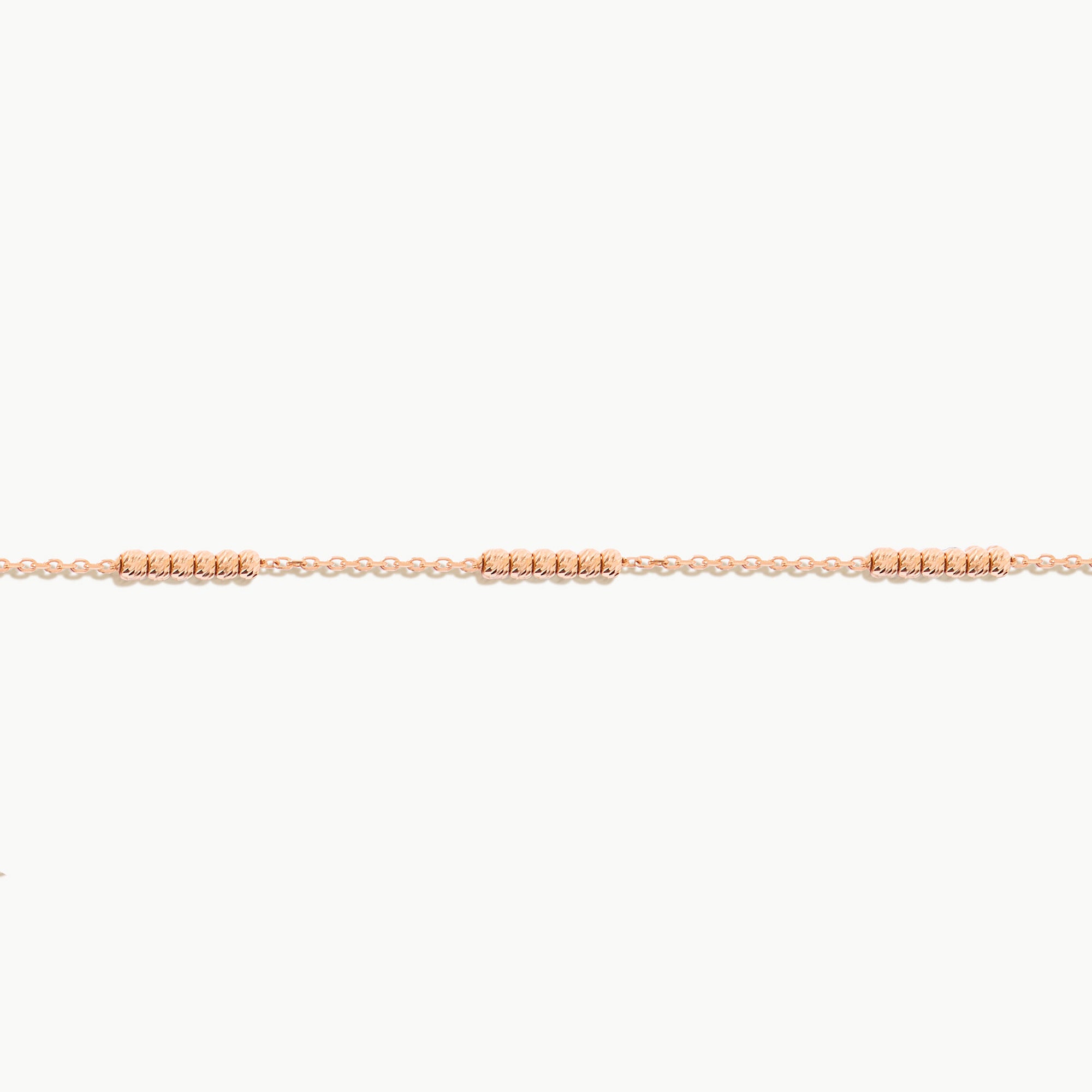 14k Solid Gold Tricolor Ball Beaded Bracelet