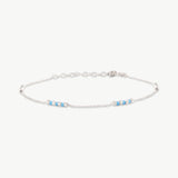 Blue and Gold Beaded Bracelet