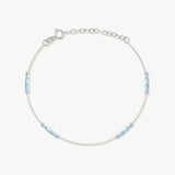 Blue and Gold Beaded Bracelet