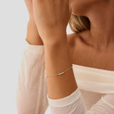 Blue and Gold Beaded Bracelet