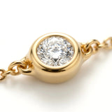 14K Solid Gold Solitaire Diamond Bracelet