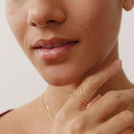 14K Real Solid Gold Thin Stacking Ring for women, perfect for layering or as a promise ring, minimalist and elegant design suitable for everyday wear.