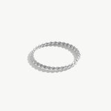14K Solid Gold Twisted Rope Stacking Ring