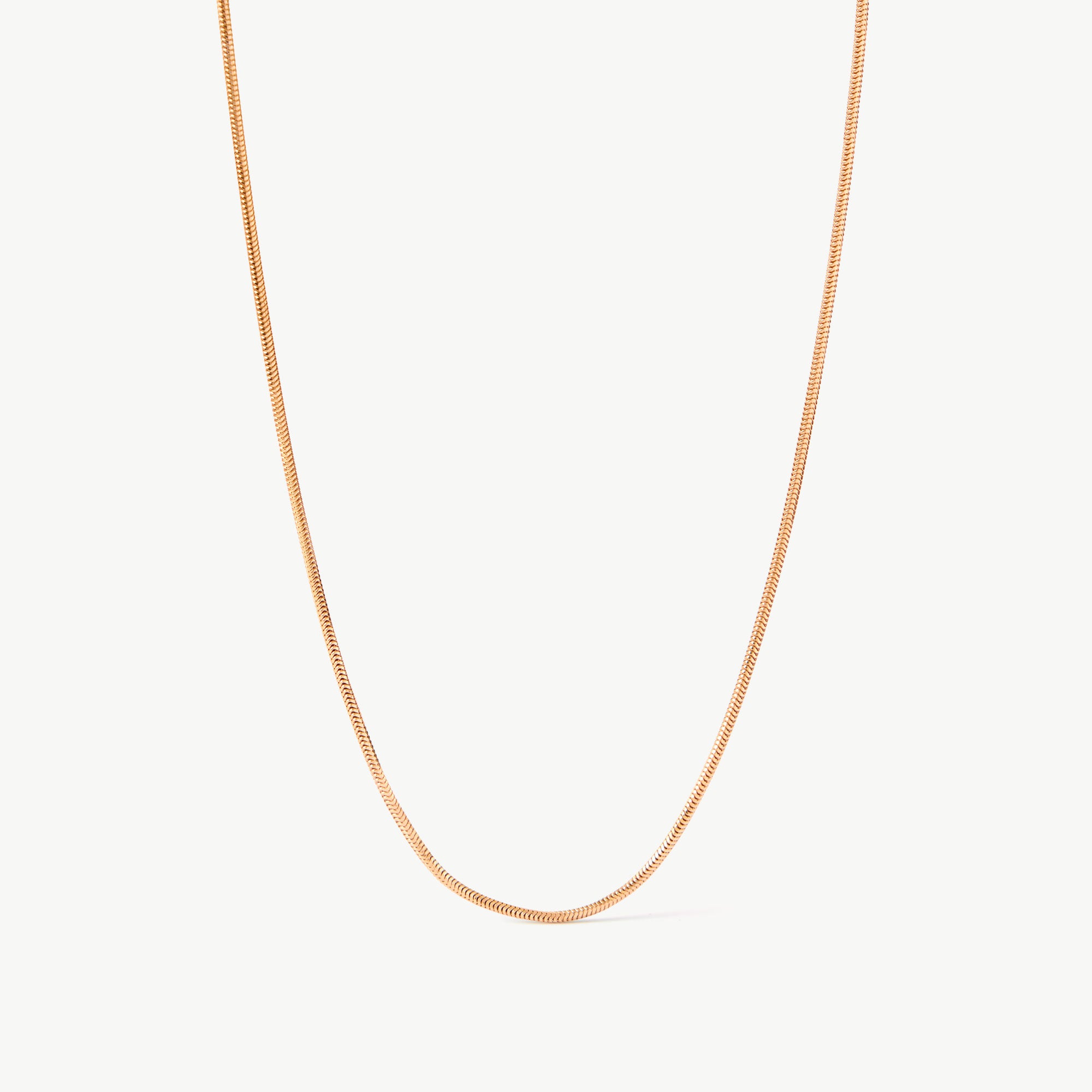 14K Solid Gold Snake Chain Necklace