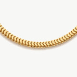 14K Solid Gold Square Snake Chain Necklace