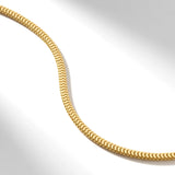 14K Solid Gold Square Snake Chain Necklace