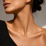 14K Solid Gold Singapore Chain Necklace • 1.15mm/ 1.4mm/ 1.7mm • Dainty Twist Chain