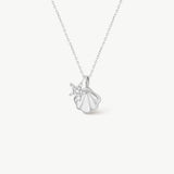 14K Solid Gold Sea Shell and Starfish Necklace