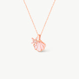 14K Solid Gold Sea Shell and Starfish Necklace
