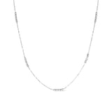 14K Solid Gold Tricolor Ball Beaded Necklace
