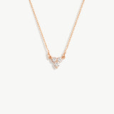 14K Solid Gold Diamond Trio Necklace