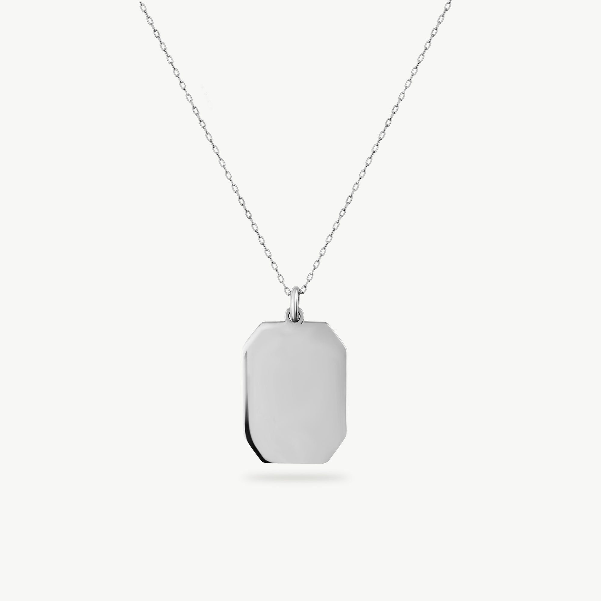14K Solid Gold Personalized Initial Tag Necklace