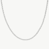 14K Solid Gold Rolo Chain Necklace
