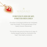 14K Solid Gold Baby Footprints in Heart