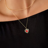 14K Solid Gold Baby Footprints in Heart