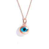 14K Solid Gold Evil Eye Necklace
