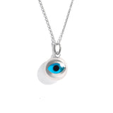 14K Solid Gold Evil Eye Necklace