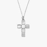 14K Solid Gold Flat Cross Necklace