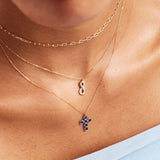 14K Solid Gold Infinity Necklace