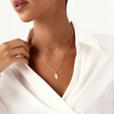 Hamsa Hand Necklace with Sapphire and Diamond