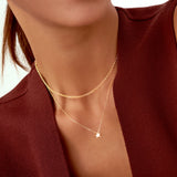 14K Solid Gold Tiny Star Necklace